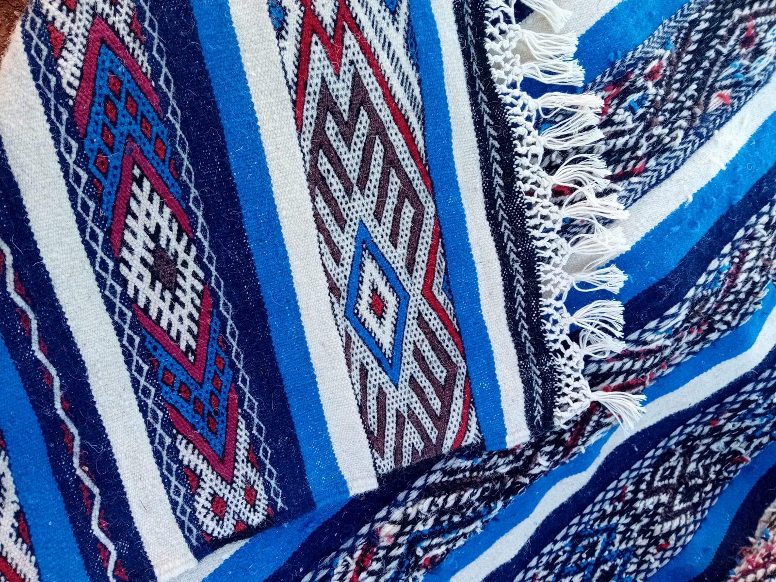  Handmade Flatweave Rug  Colored Morocco