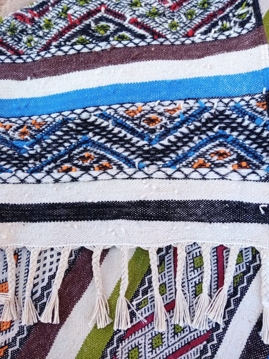  Handmade Flatweave Rug  Colored Morocco