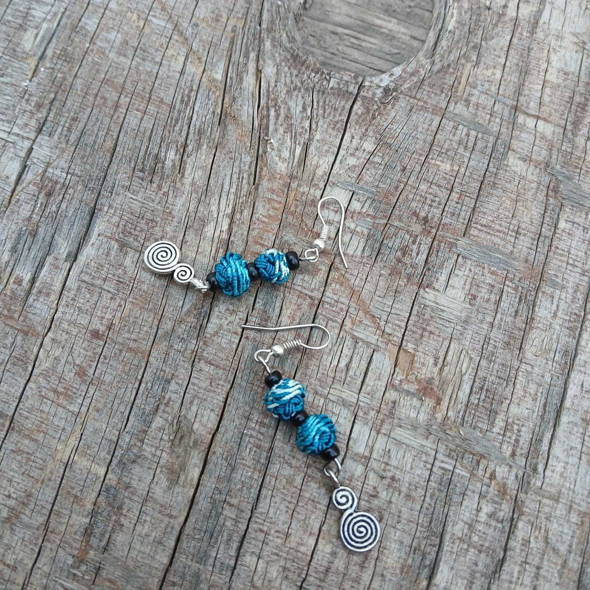Button Dangle Earrings