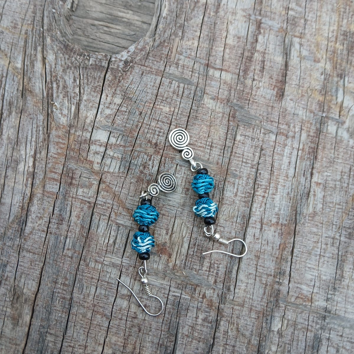 Button Dangle Earrings