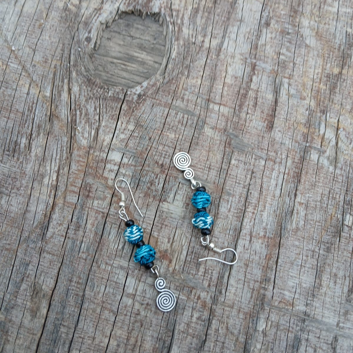 Button Dangle Earrings