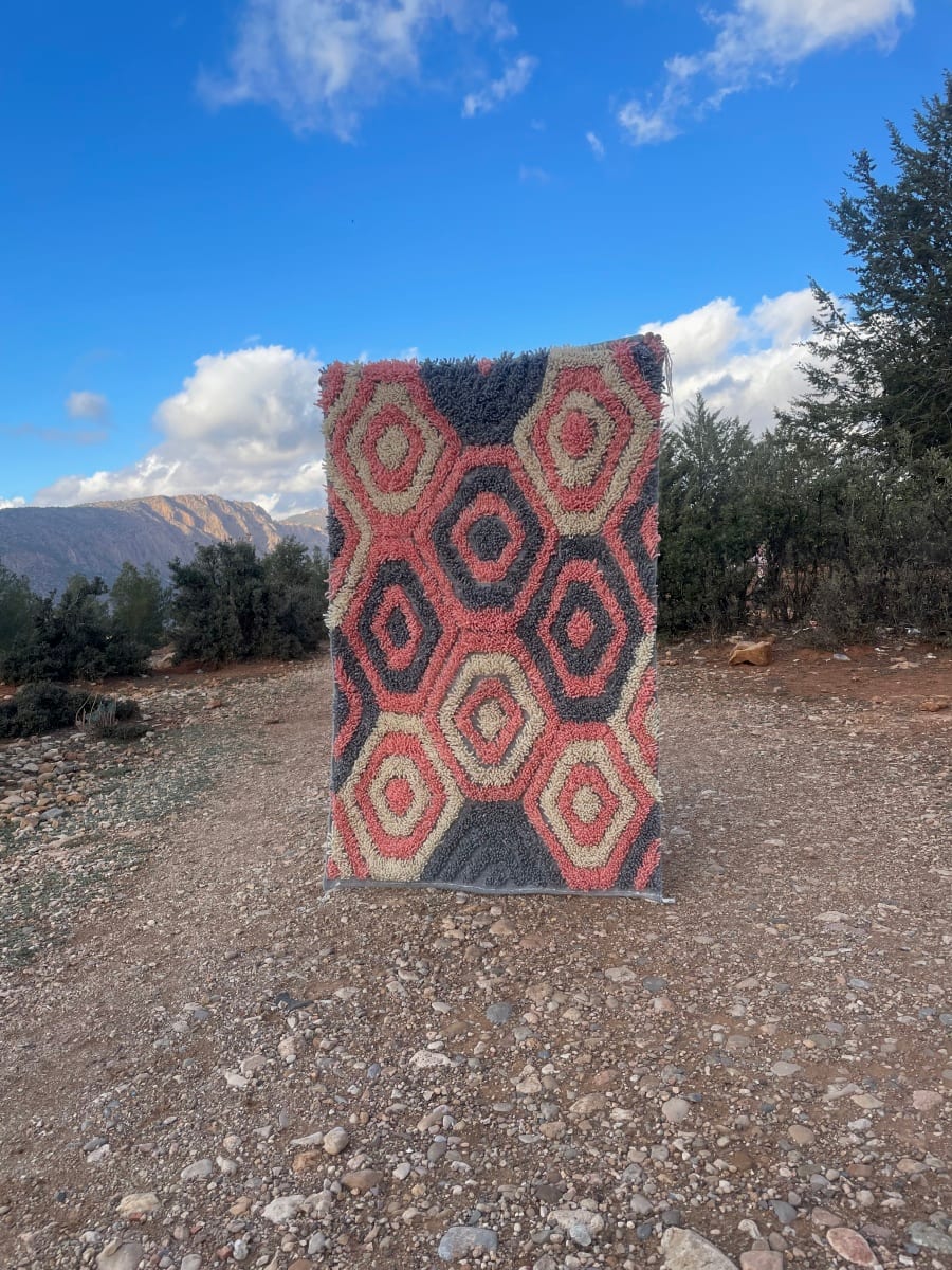  Marmoucha Rug  Pink, Grey Morocco