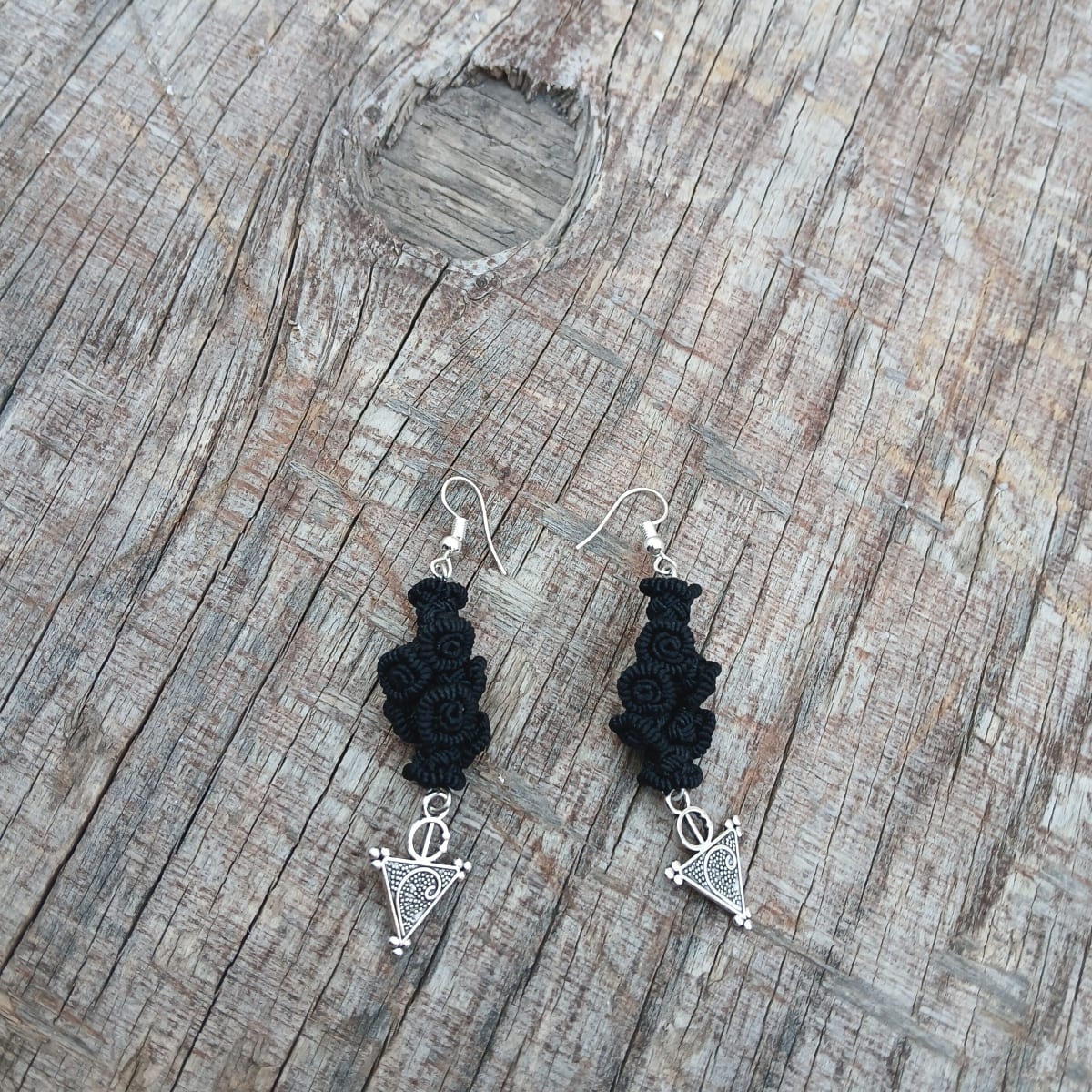 Button Dangle Earrings