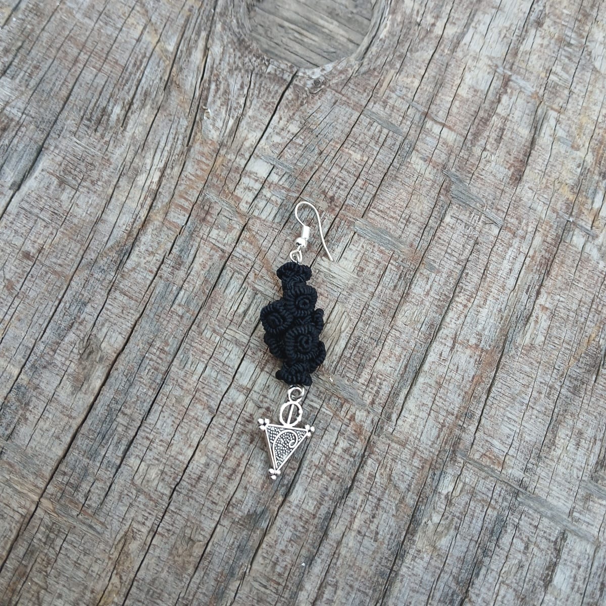 Button Dangle Earrings