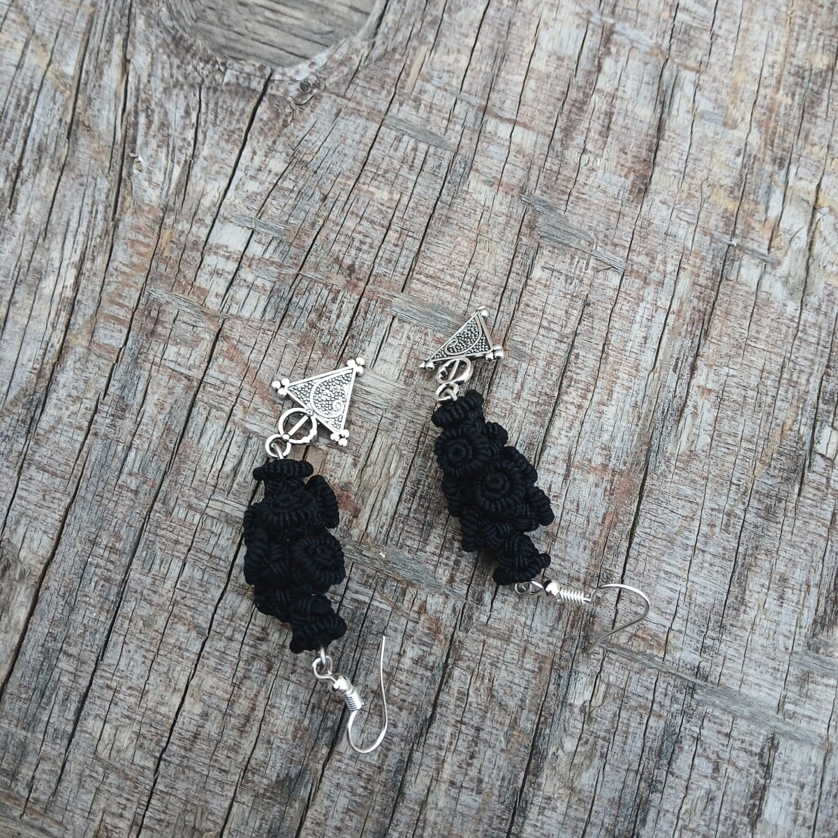 Button Dangle Earrings