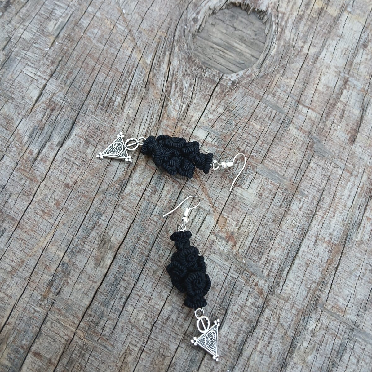 Button Dangle Earrings