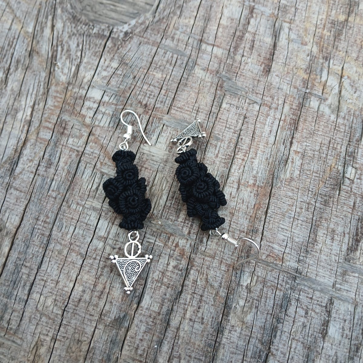 Button Dangle Earrings