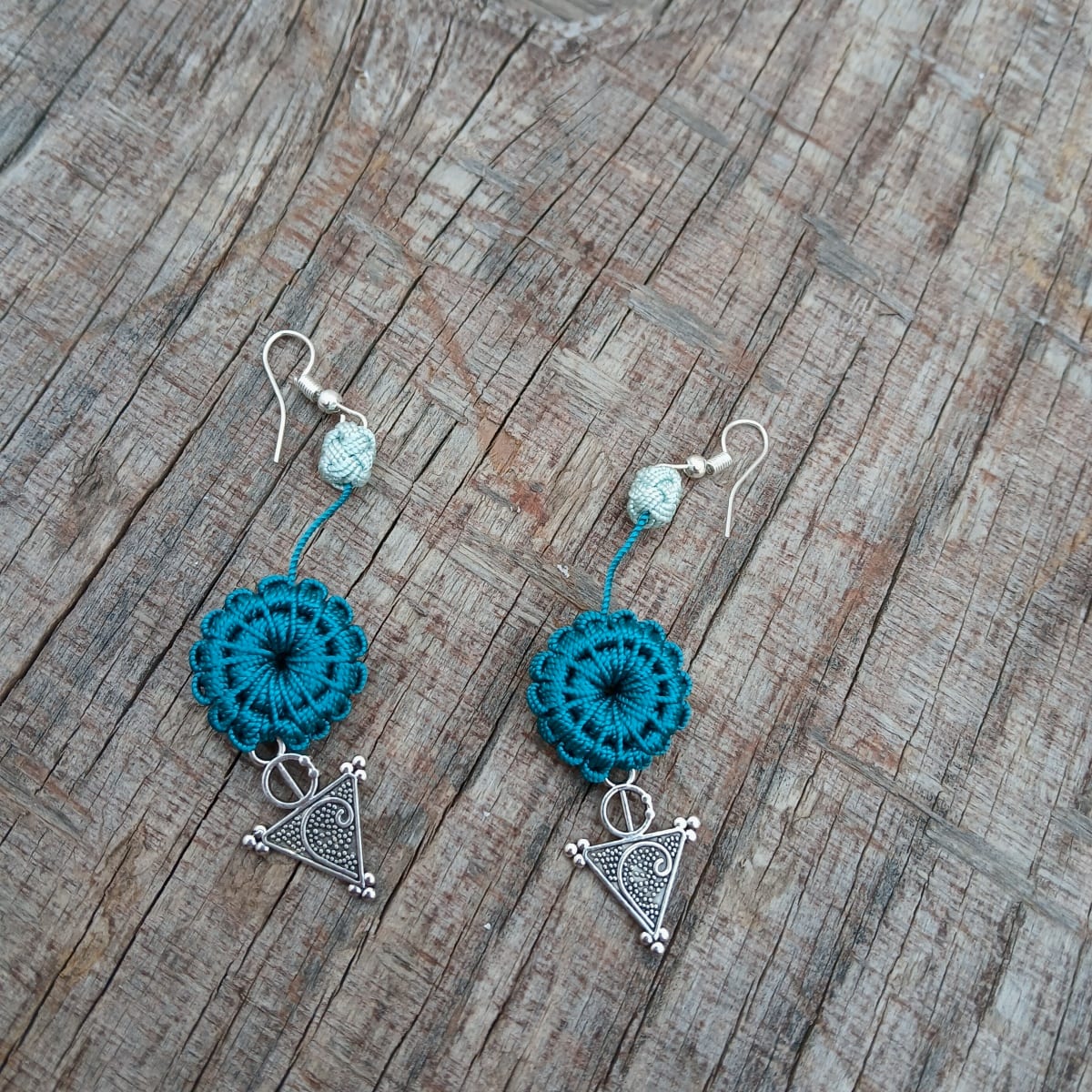 Button Dangle Earrings