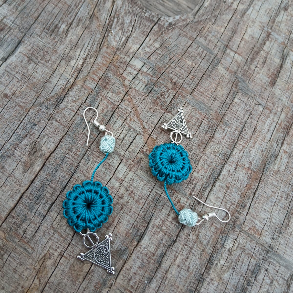 Button Dangle Earrings