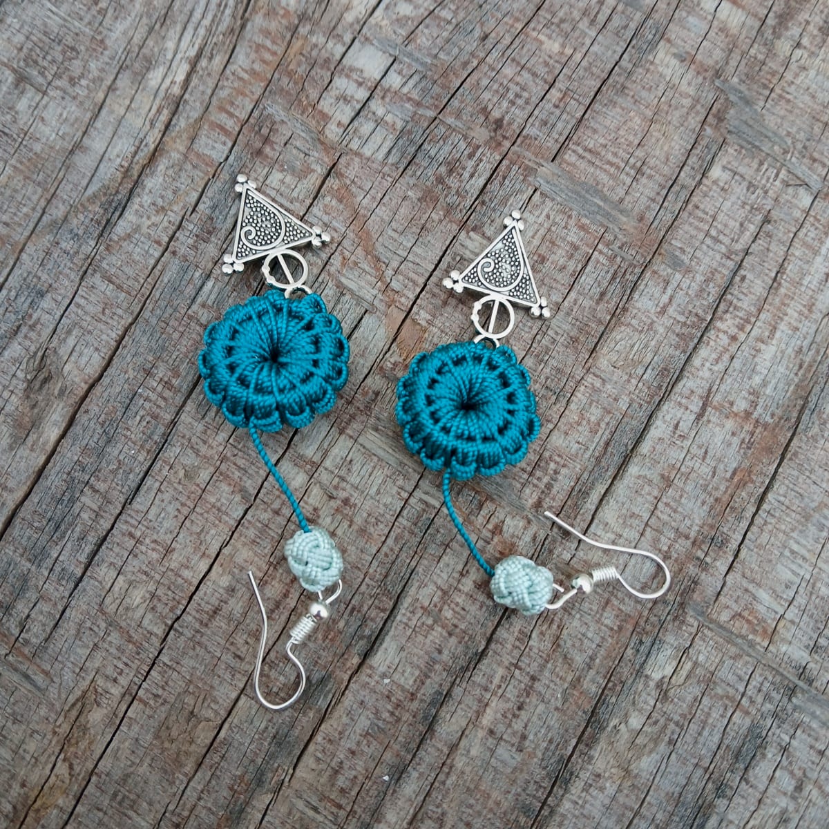 Button Dangle Earrings