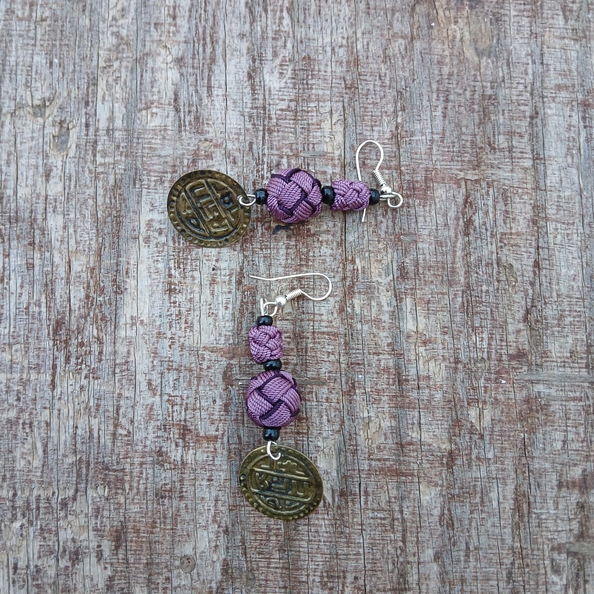 Button Dangle Earrings