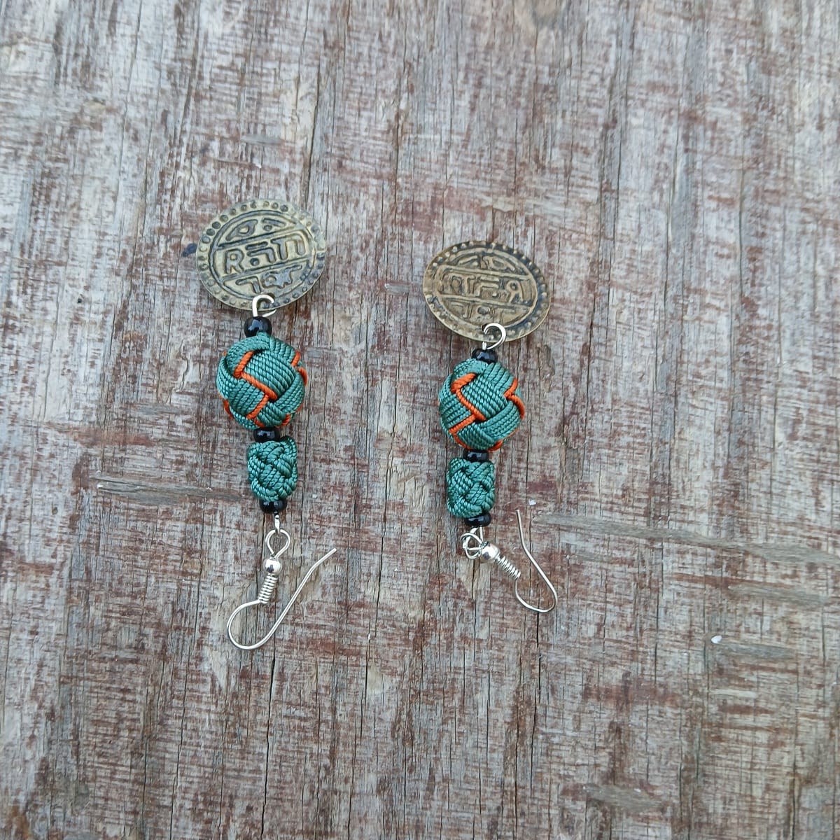 Button Dangle Earrings