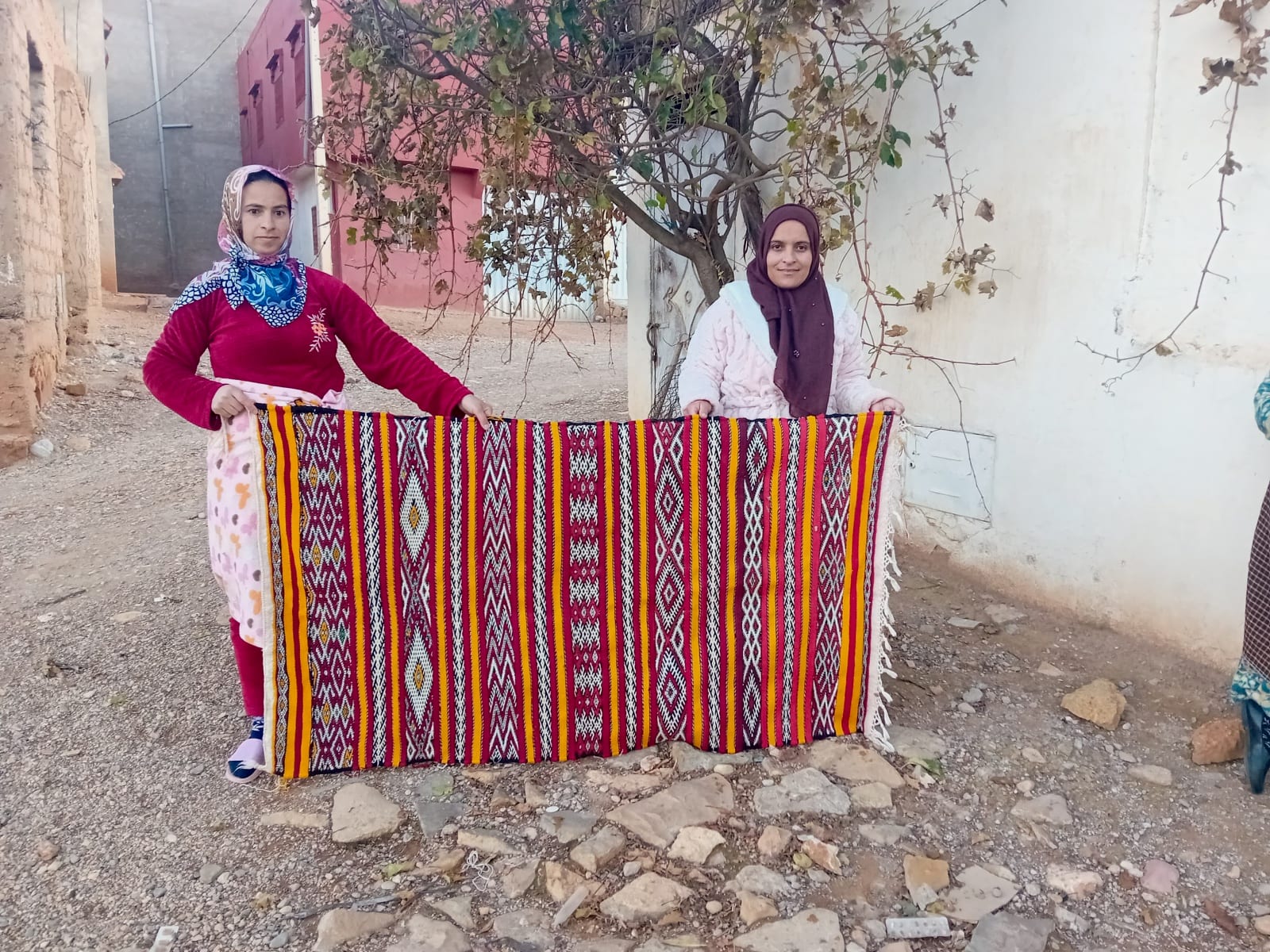 Handmade Flatweave Rug  Colored Morocco