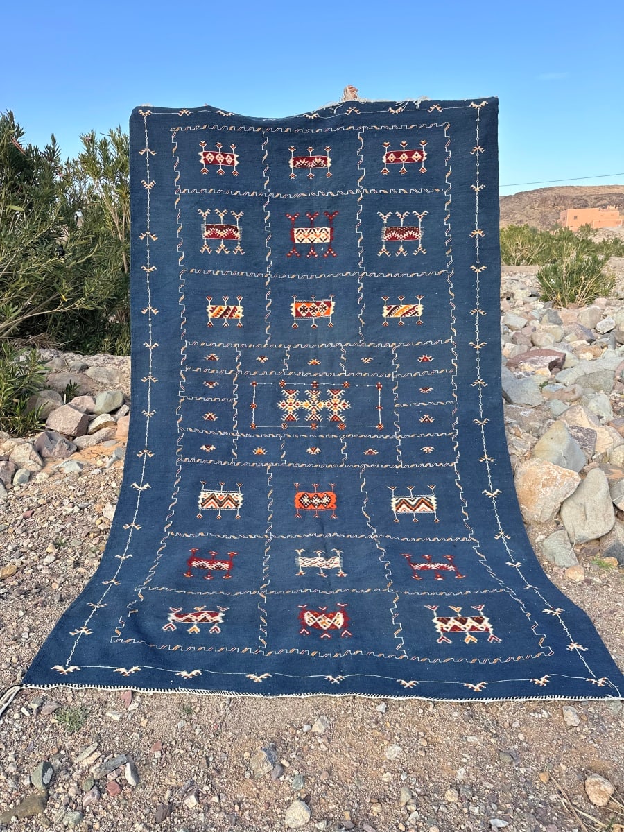 Handmade Moroccan Flatweave Rug