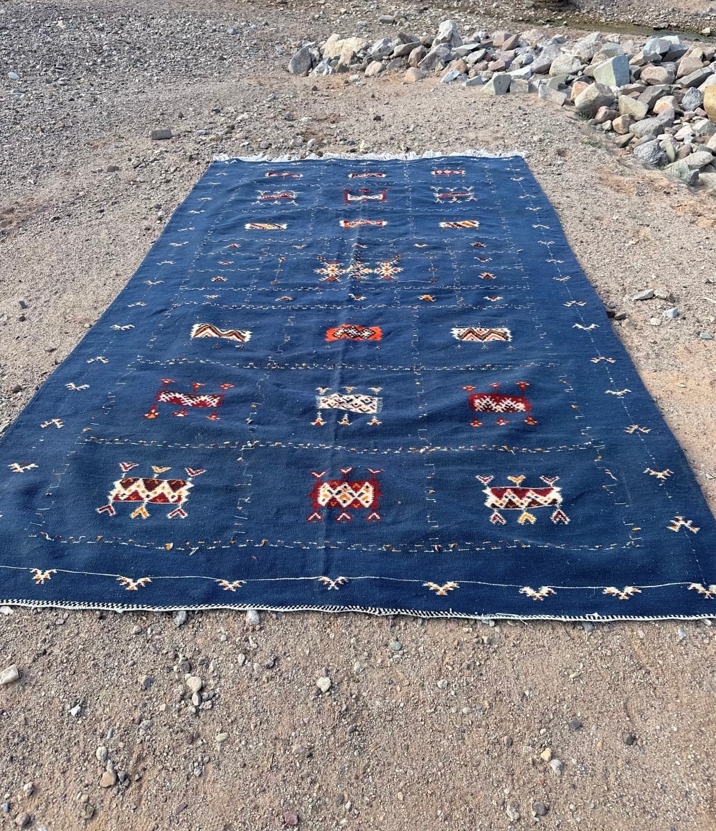 Handmade Moroccan Flatweave Rug