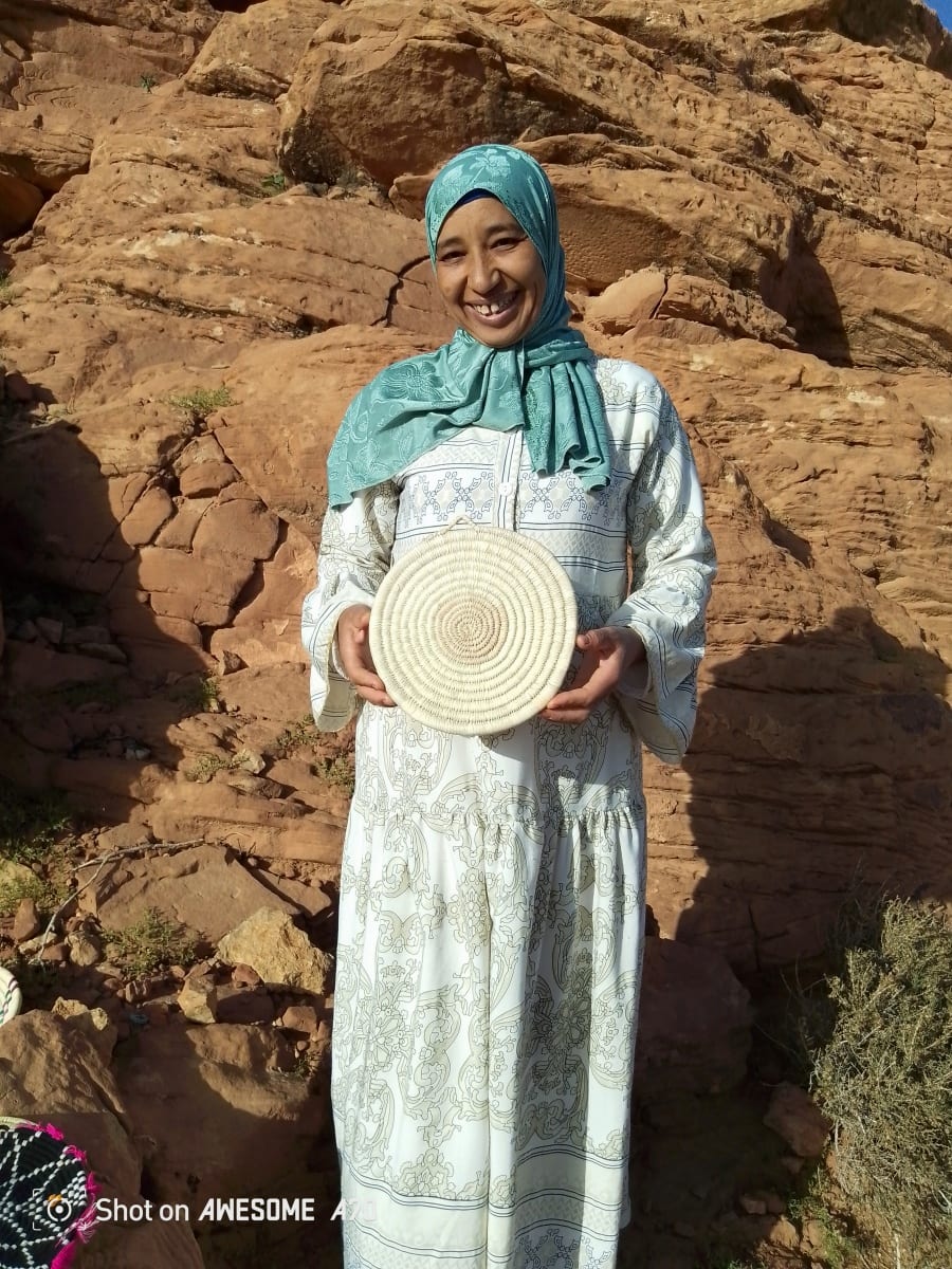  Woven Basket  White Morocco