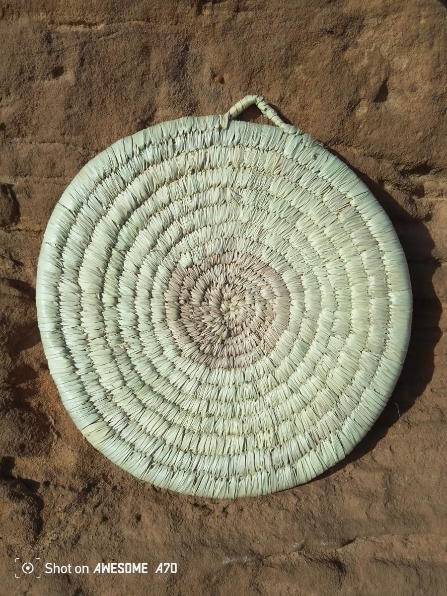  Woven Basket  White Morocco