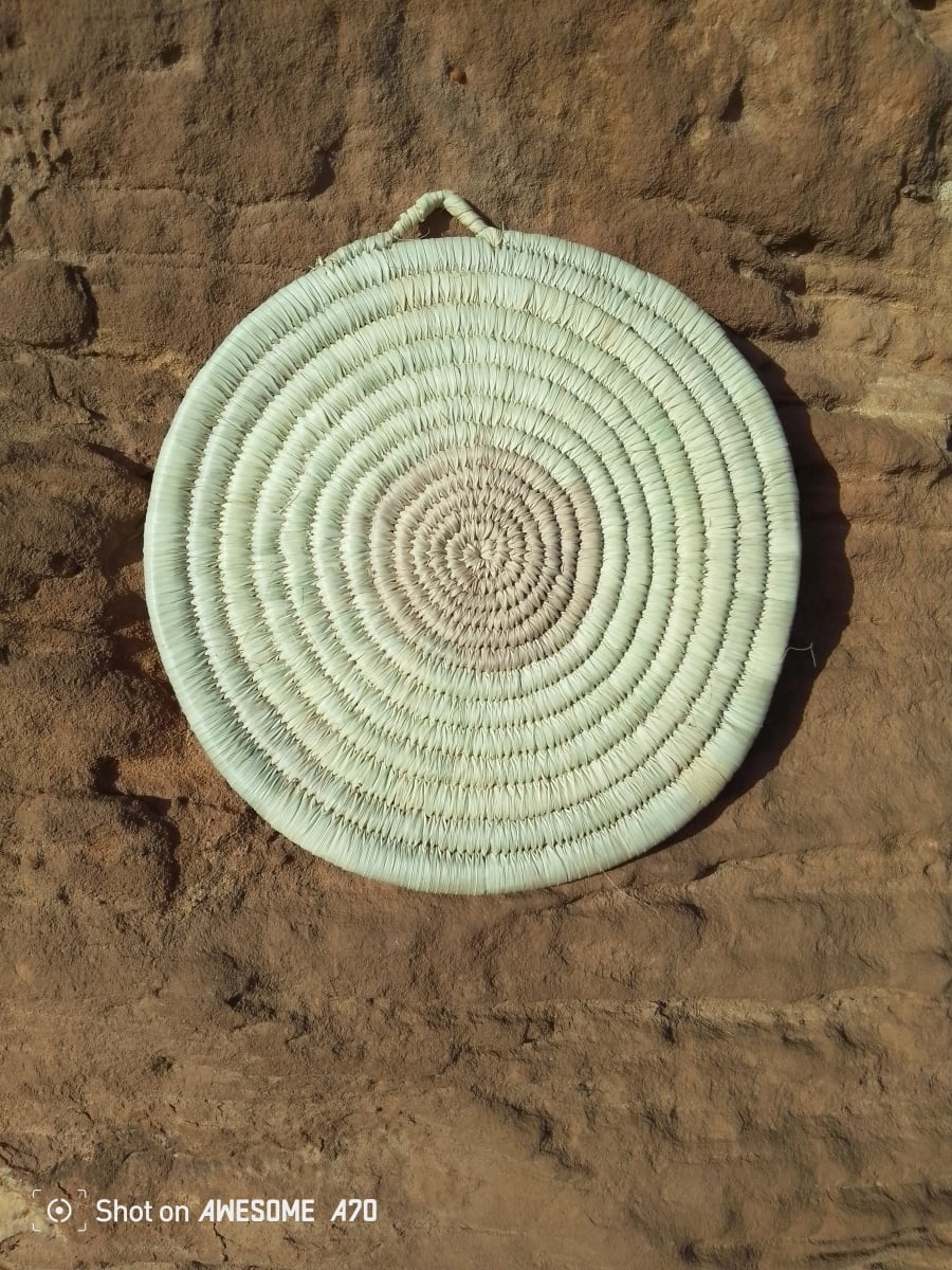  Woven Basket  White Morocco
