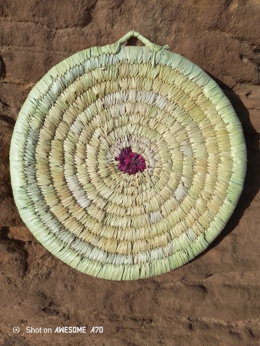  Woven Basket  White Morocco