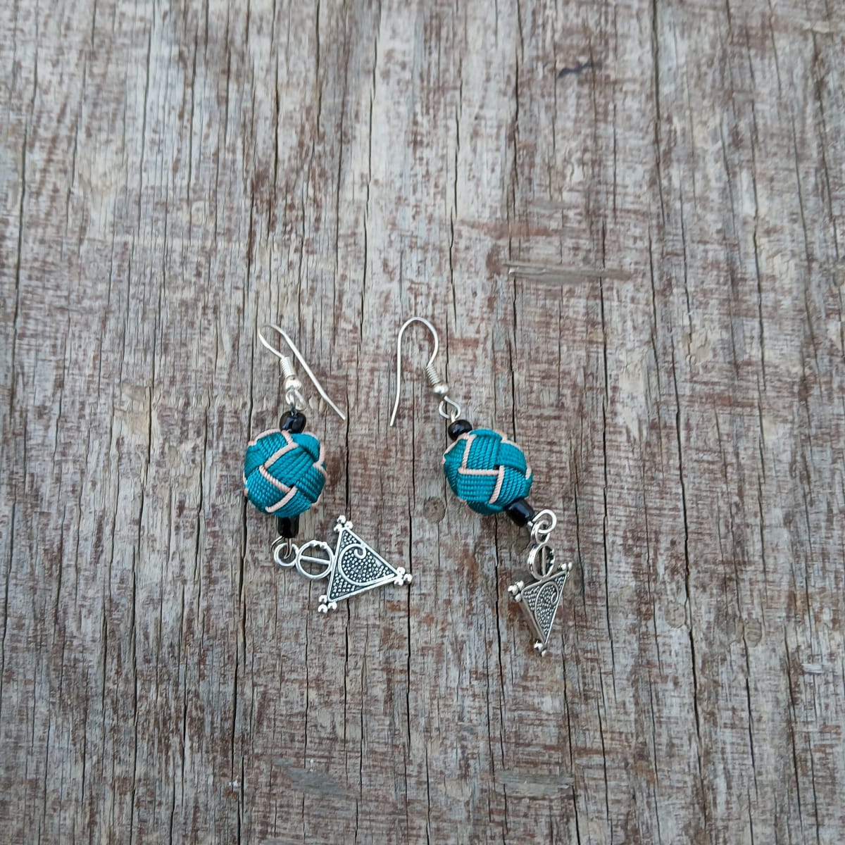 Button Dangle Earrings