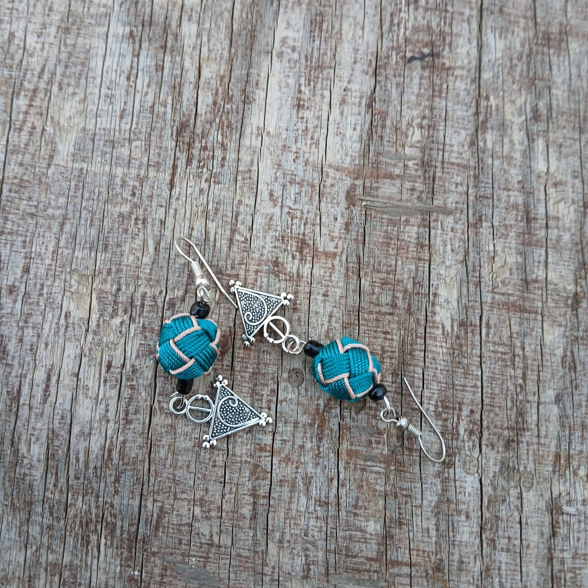 Button Dangle Earrings