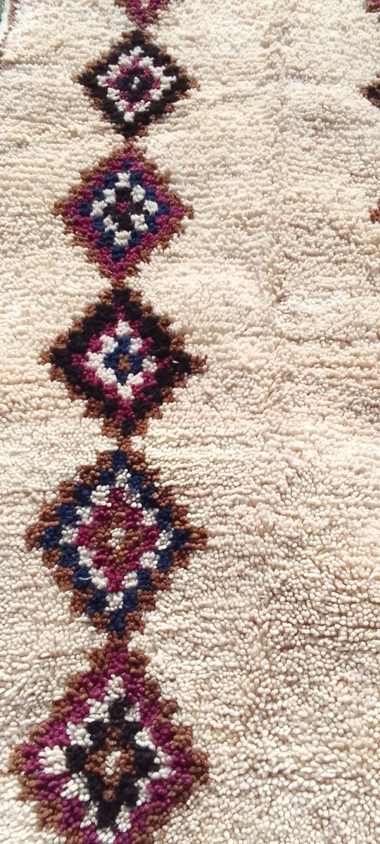  Beni Ourain Rug Wool  and Thread Colored Morocco