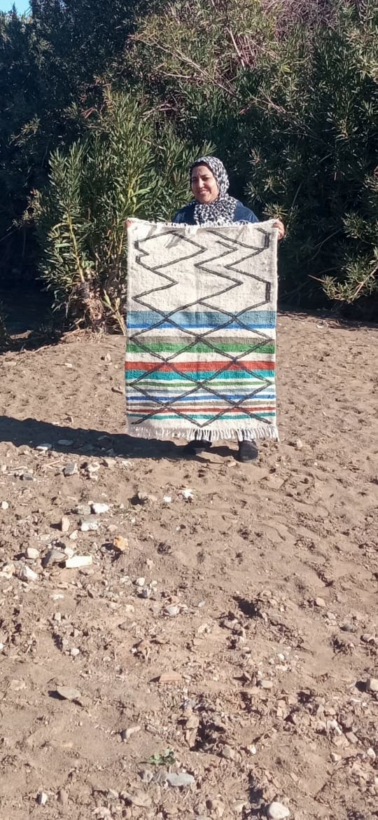  Btaniya Rug Dyed Wool Colored Morocco