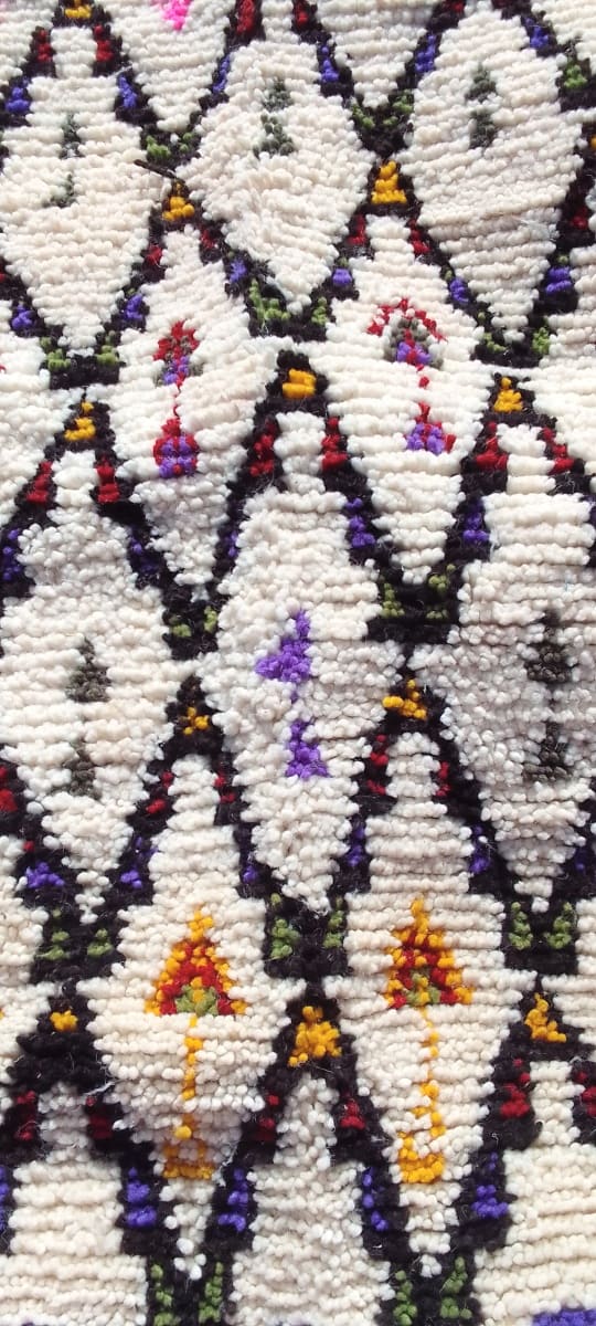  Beni Ourain Rug Wool  and Thread Colored Morocco