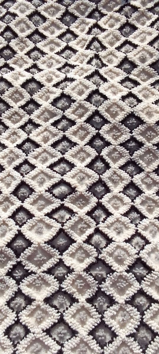  Beni Ourain Rug Wool  and Thread Colored Morocco