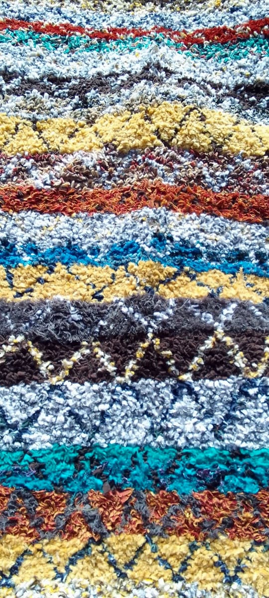  Beni Ourain Rug Wool  and Thread Colored Morocco