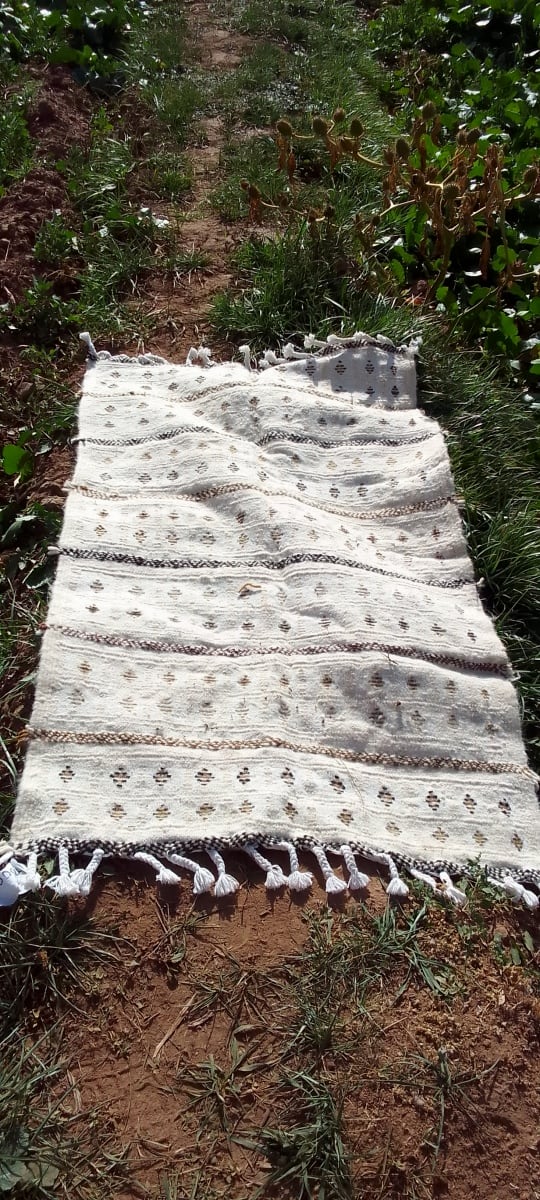  Beni Ourain Rug Wool  and Thread Colored Morocco