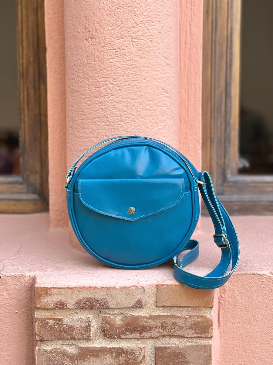  bag leather Blue Morocco