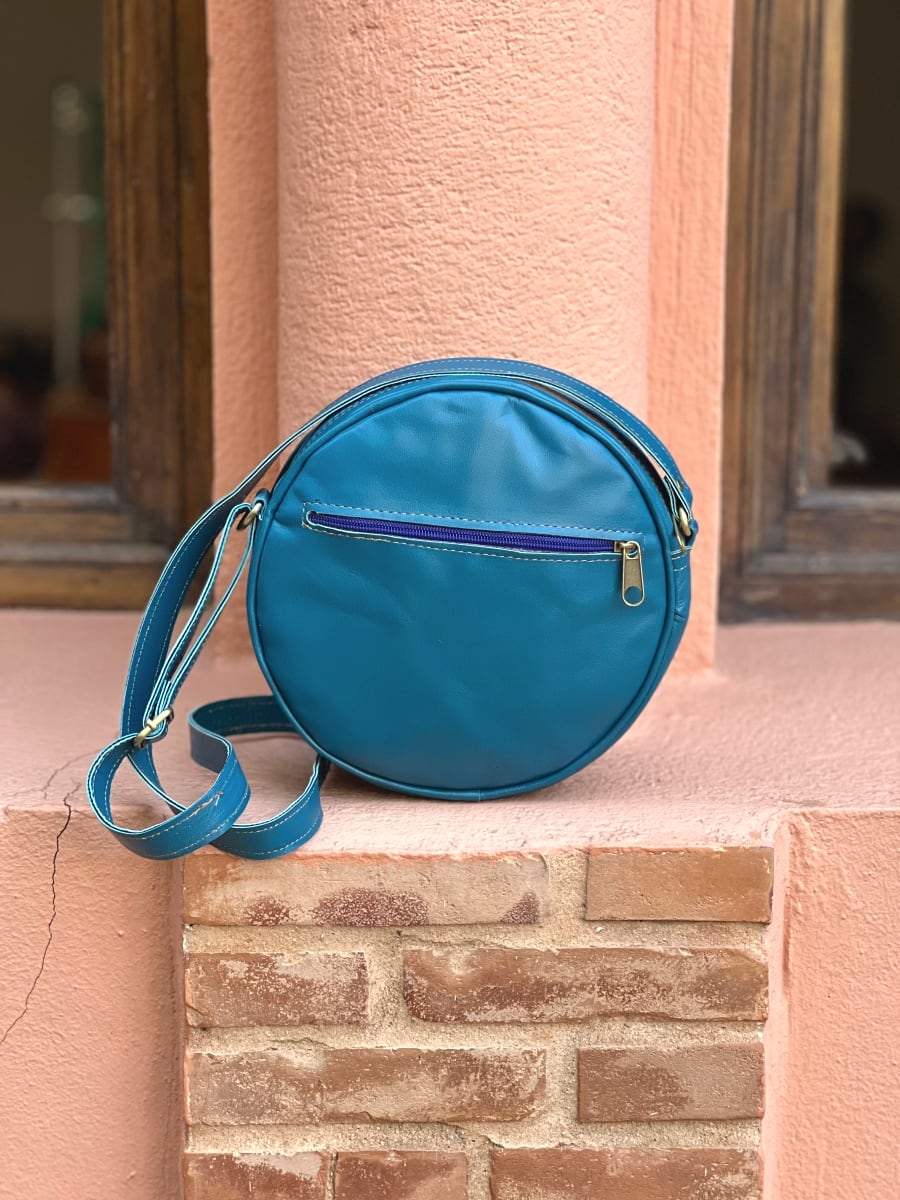  bag leather Blue Morocco