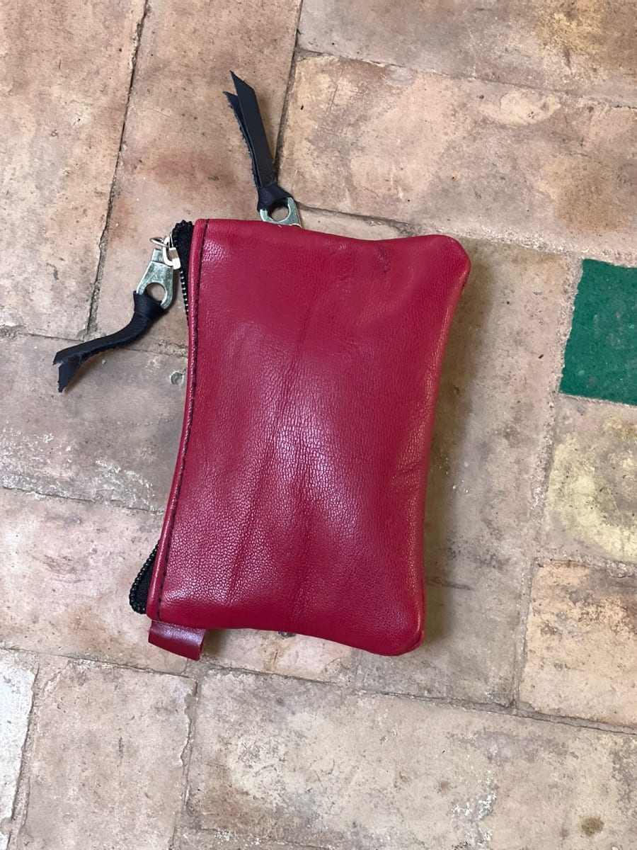   small bag leather Red, Black Morocco