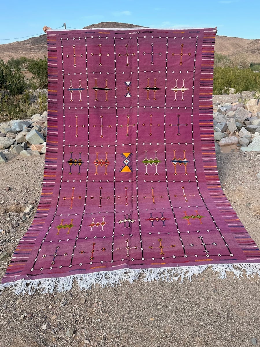 Handmade Moroccan Flatweave Rug