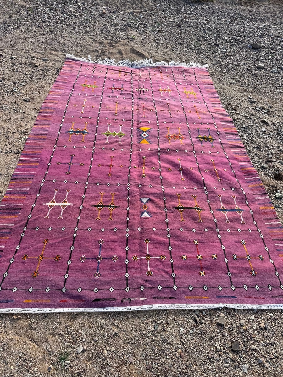 Handmade Moroccan Flatweave Rug