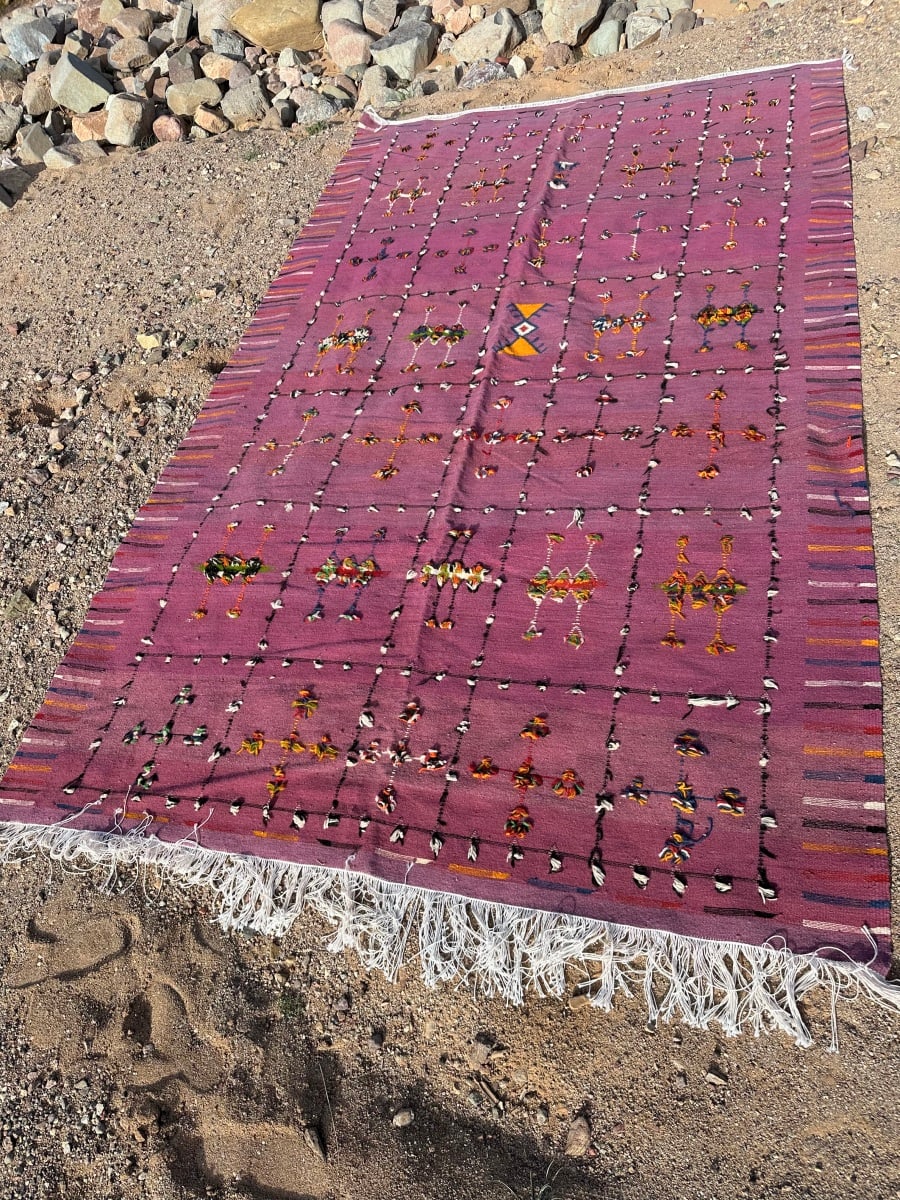 Handmade Moroccan Flatweave Rug