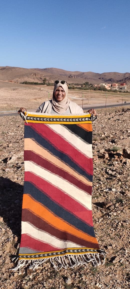 Handmade Moroccan Flatweave Rug