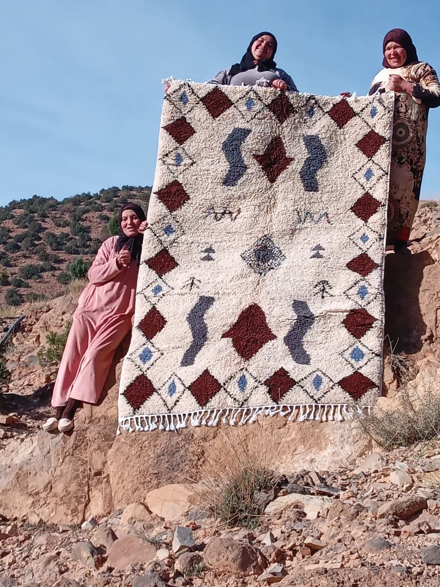  Beni Ourain Wool String and Wool Colored Morocco