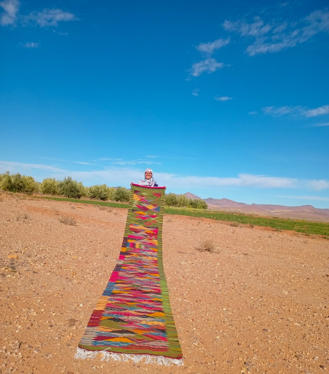 Handmade Moroccan Flatweave Rug