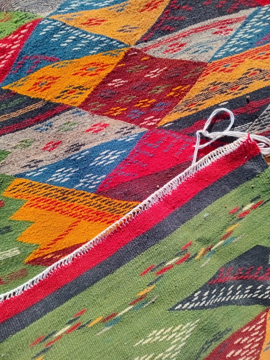 Handmade Moroccan Flatweave Rug