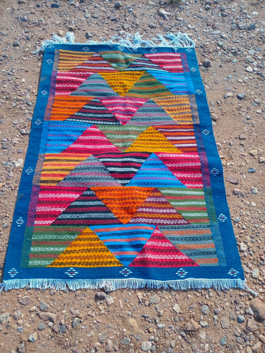 Handmade Moroccan Flatweave Rug