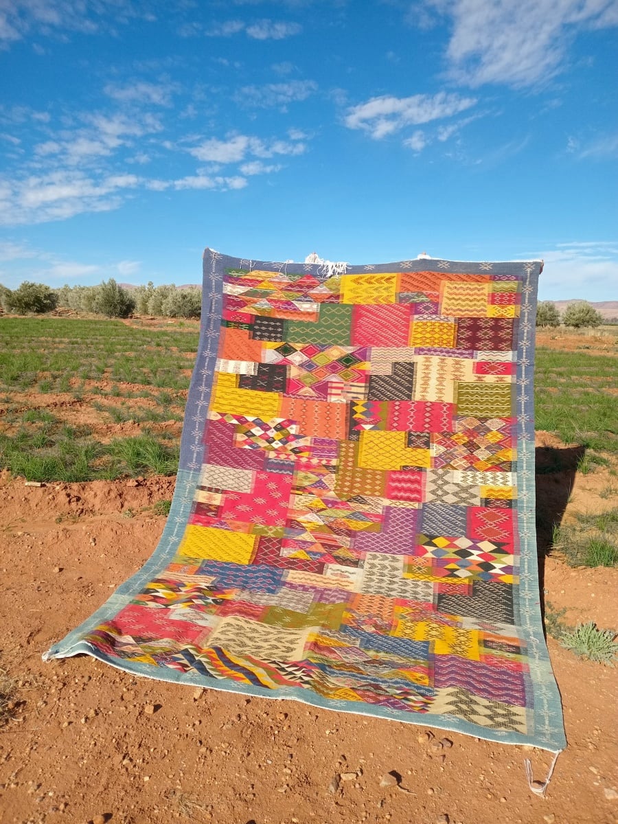 Handmade Moroccan Flatweave Rug