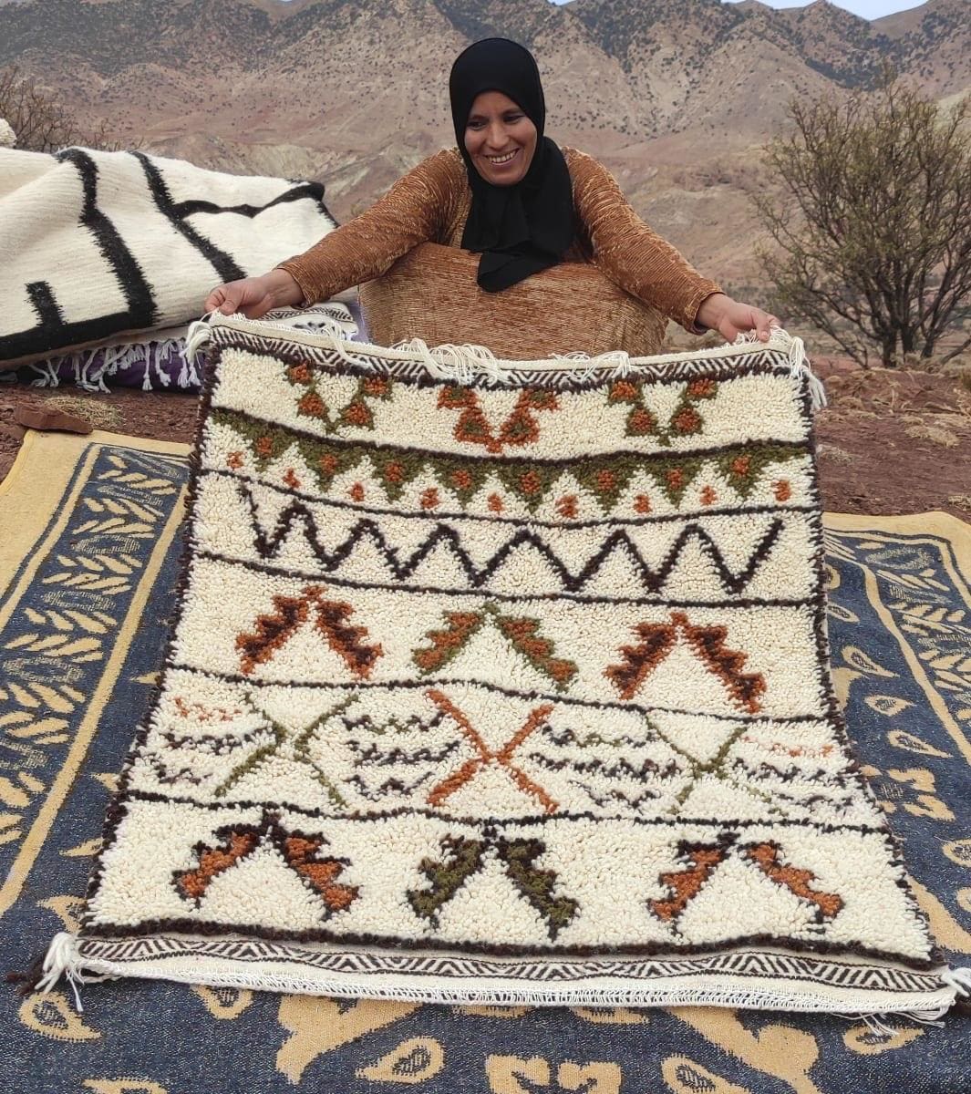  Azilal Rug Wool Colored Morocco