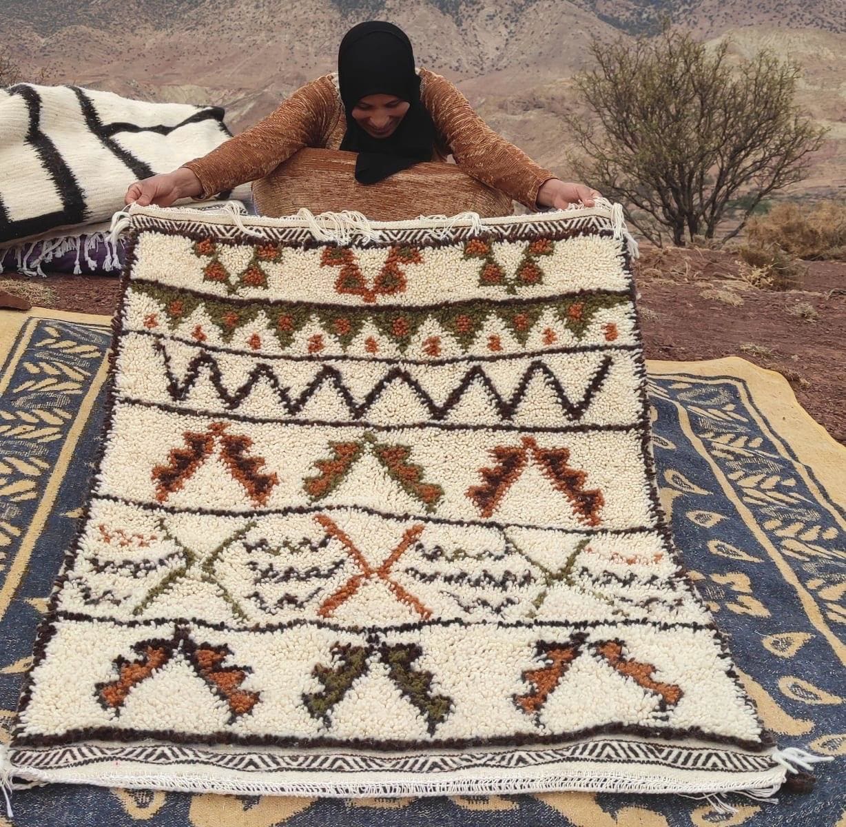  Azilal Rug Wool Colored Morocco