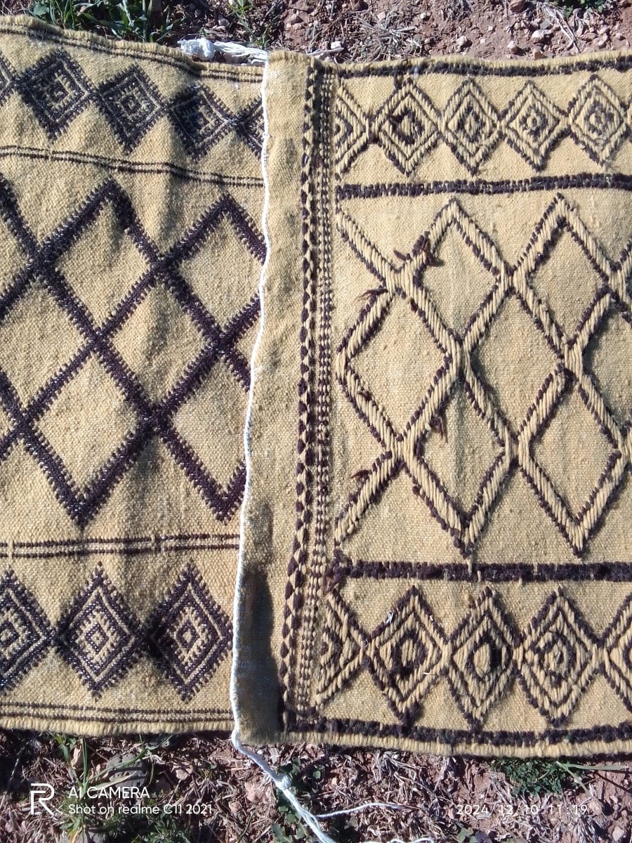  Flatweave rug  Yellow, Black Morocco