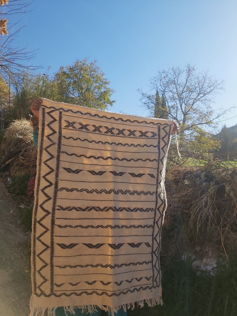  Hanbel Wool Black, White Morocco