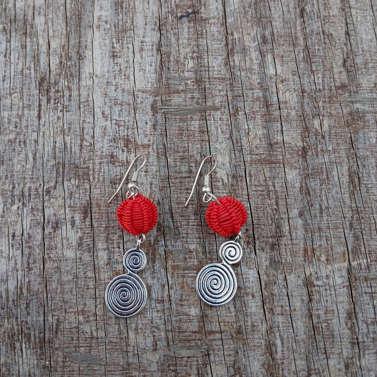 Button Dangle Earrings