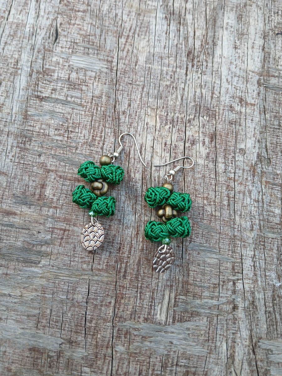 Button Dangle Earrings