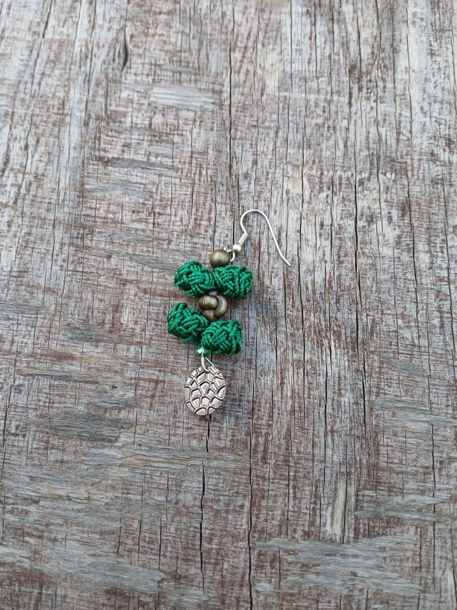 Button Dangle Earrings